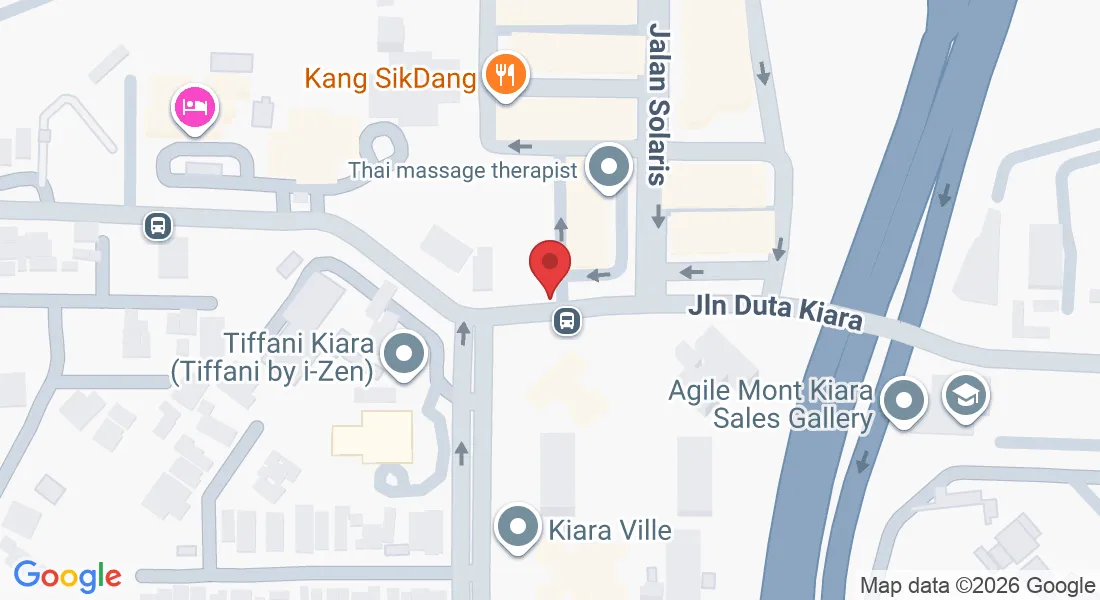 Map showing the Arte Solaris location in Solaris Mont Kiara along Jalan Duta Kiara